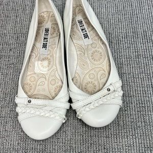 Lower East Side Cream/Ivory Flats Slip On Sandals Womens Size 8.5
